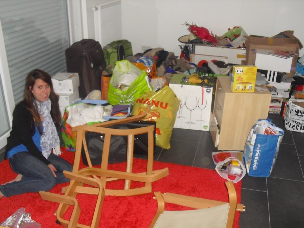 Arriving to our new appartment